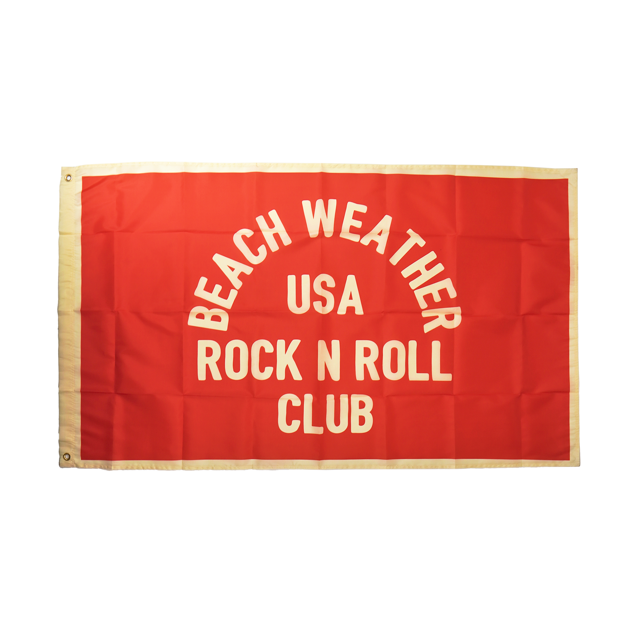 Beach Weather Rock N Roll Club Wall Flag