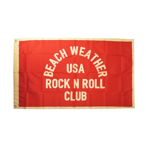 Beach Weather Rock N Roll Club Wall Flag
