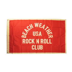 Beach Weather Rock N Roll Club Wall Flag