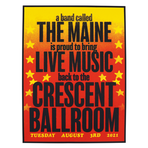 Crescent Ballroom Show Poster (8/3/2021)